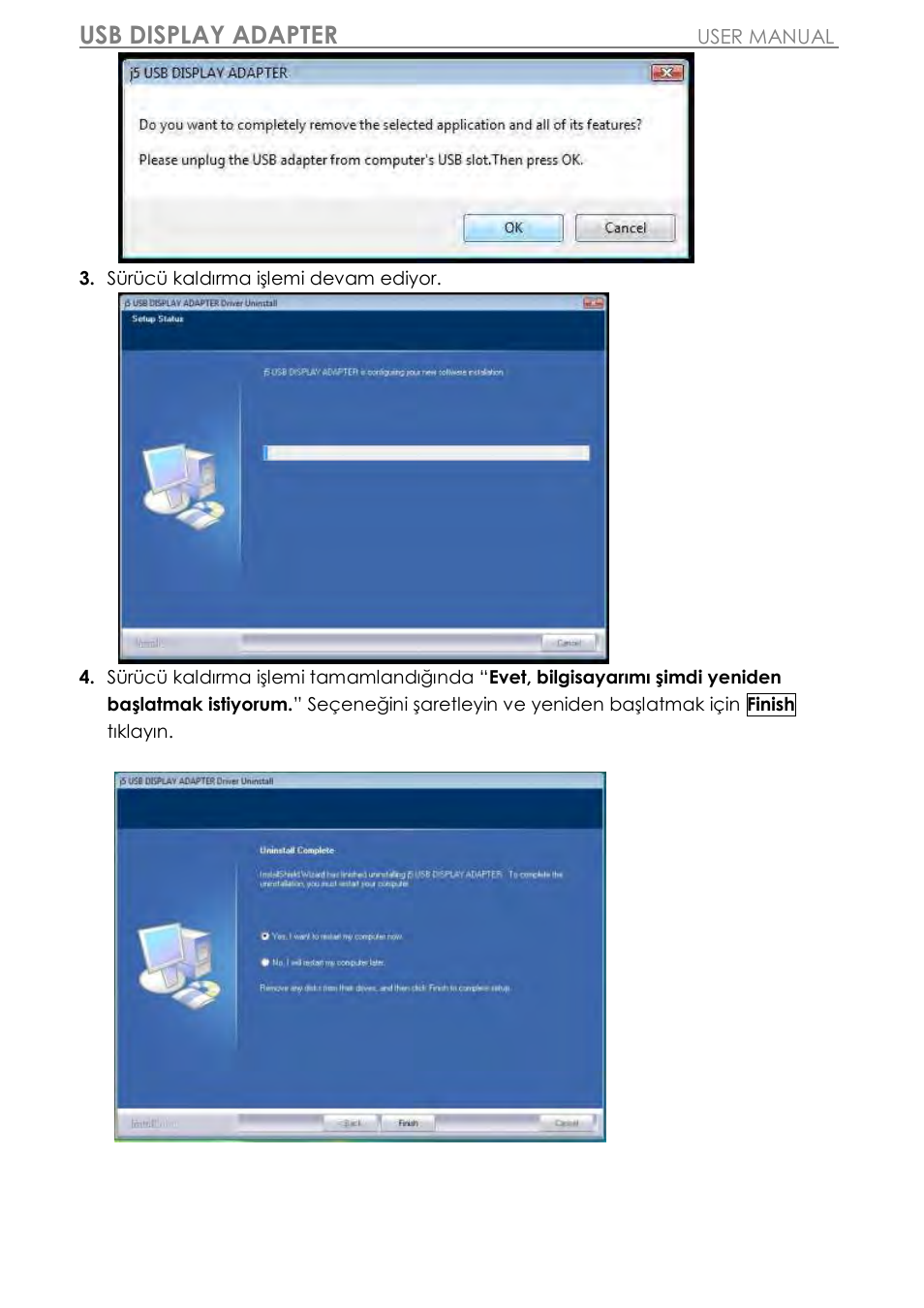 Usb display adapter | j5 create JUA310 - USB 3.0 VGA Display Adapter User Manual | Page 374 / 413