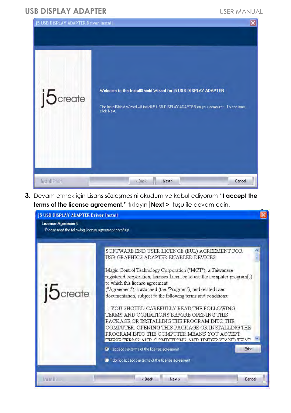 Usb display adapter | j5 create JUA310 - USB 3.0 VGA Display Adapter User Manual | Page 376 / 413