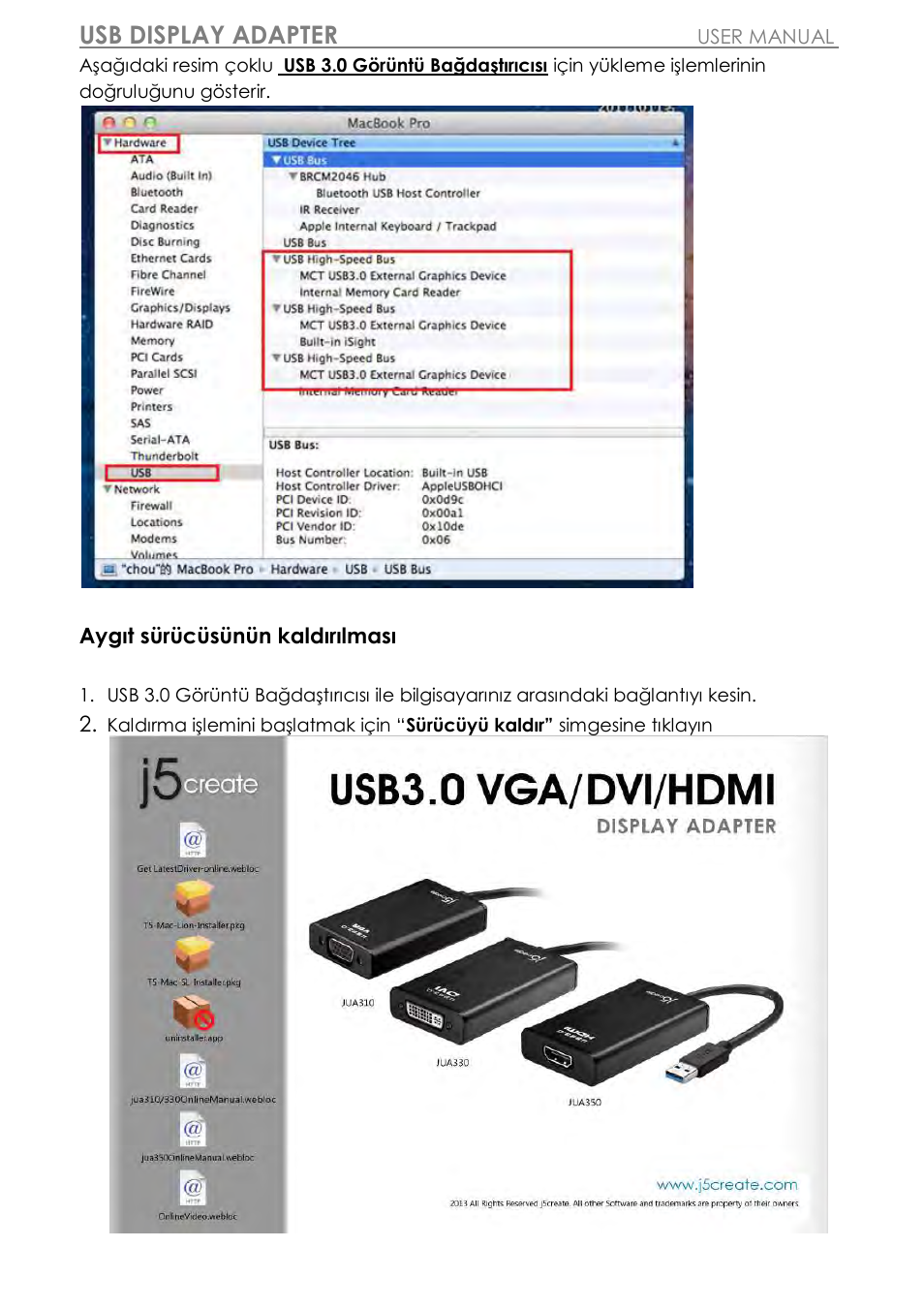 Usb display adapter | j5 create JUA310 - USB 3.0 VGA Display Adapter User Manual | Page 389 / 413