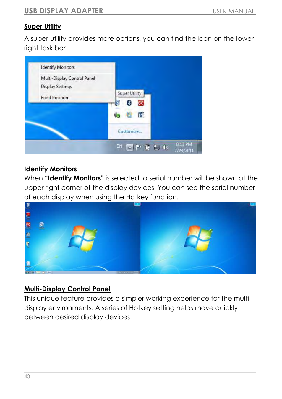 Usb display adapter | j5 create JUA310 - USB 3.0 VGA Display Adapter User Manual | Page 41 / 413