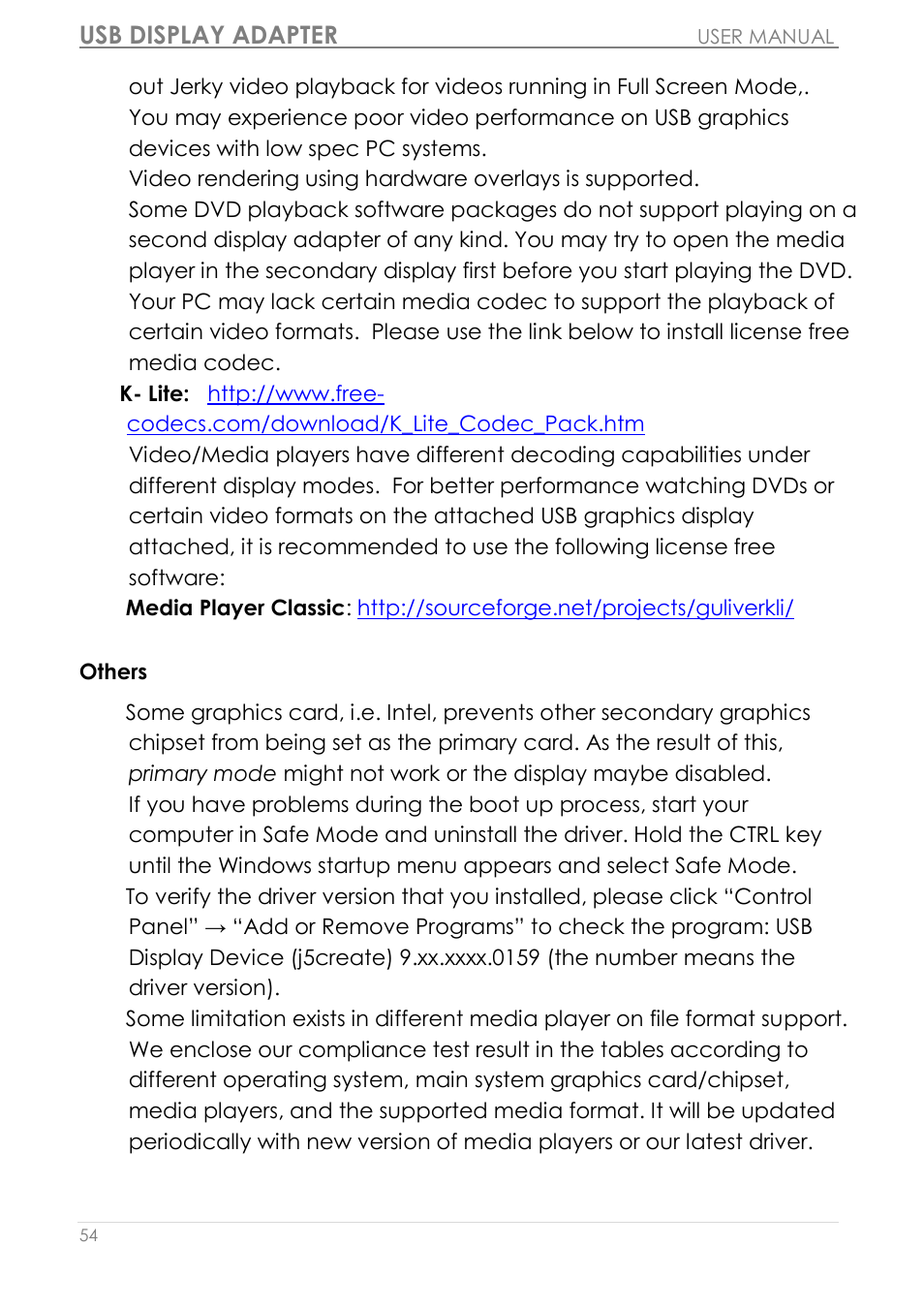 Usb display adapter | j5 create JUA310 - USB 3.0 VGA Display Adapter User Manual | Page 55 / 413