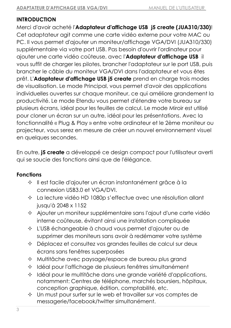 Introduction | j5 create JUA310 - USB 3.0 VGA Display Adapter User Manual | Page 62 / 413