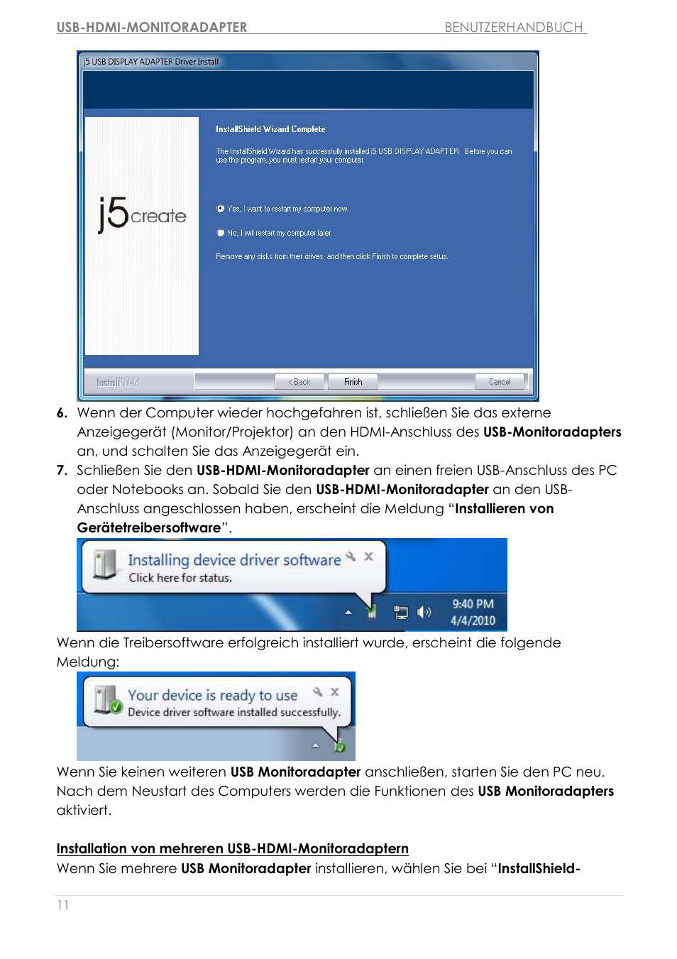 j5 create JUA250 - USB 2.0 HDMI Display Adapter User Manual | Page 142 / 497