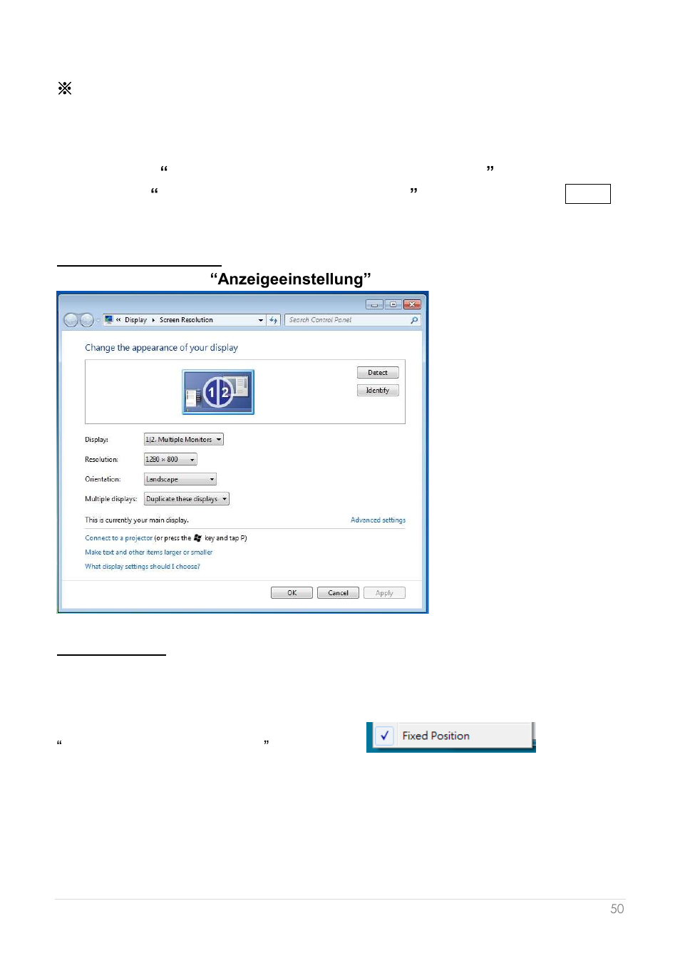 Anzeigeeinstellungen feste position | j5 create JUA250 - USB 2.0 HDMI Display Adapter User Manual | Page 181 / 497