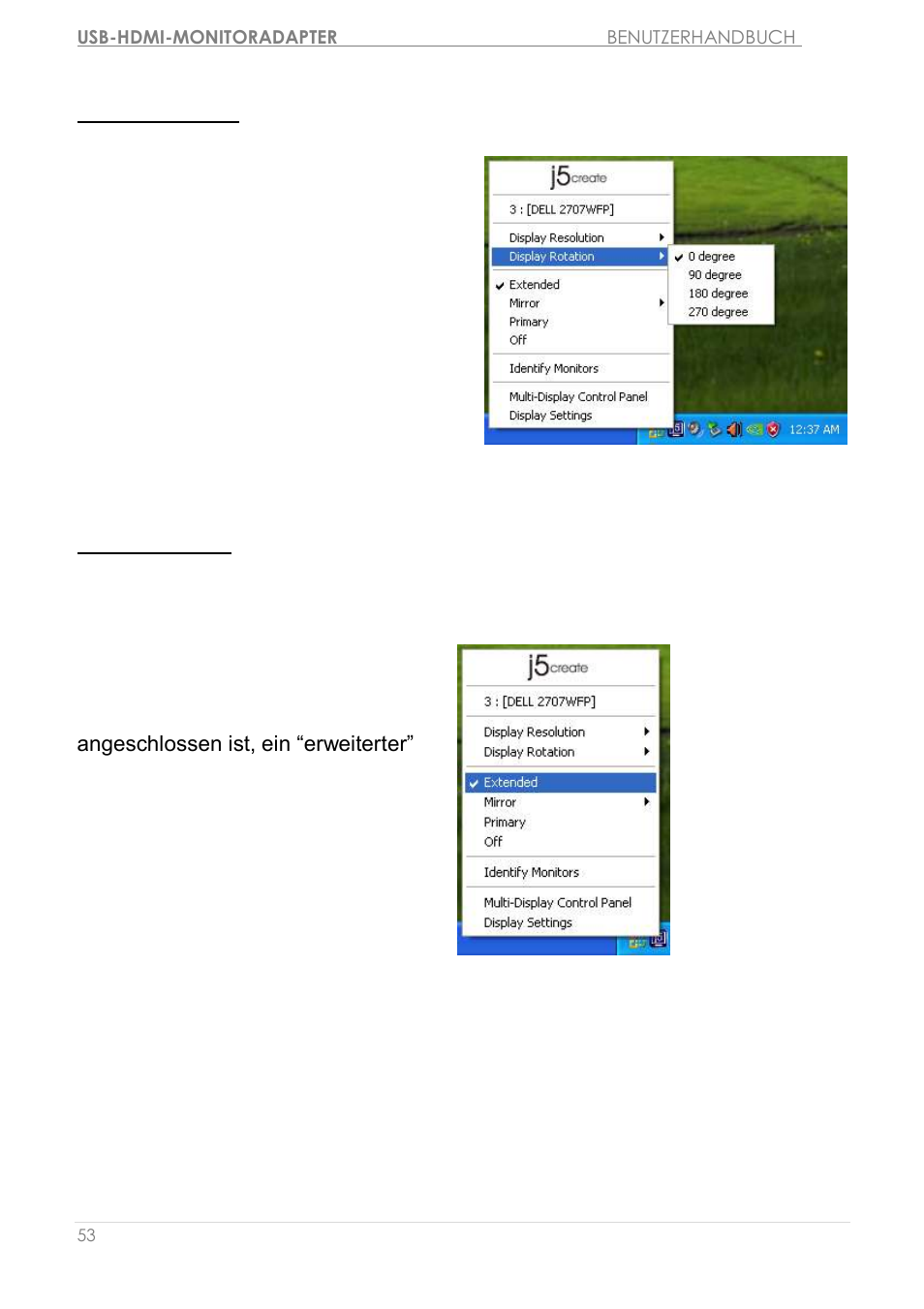 Anzeige drehen anzeigemodus | j5 create JUA250 - USB 2.0 HDMI Display Adapter User Manual | Page 184 / 497