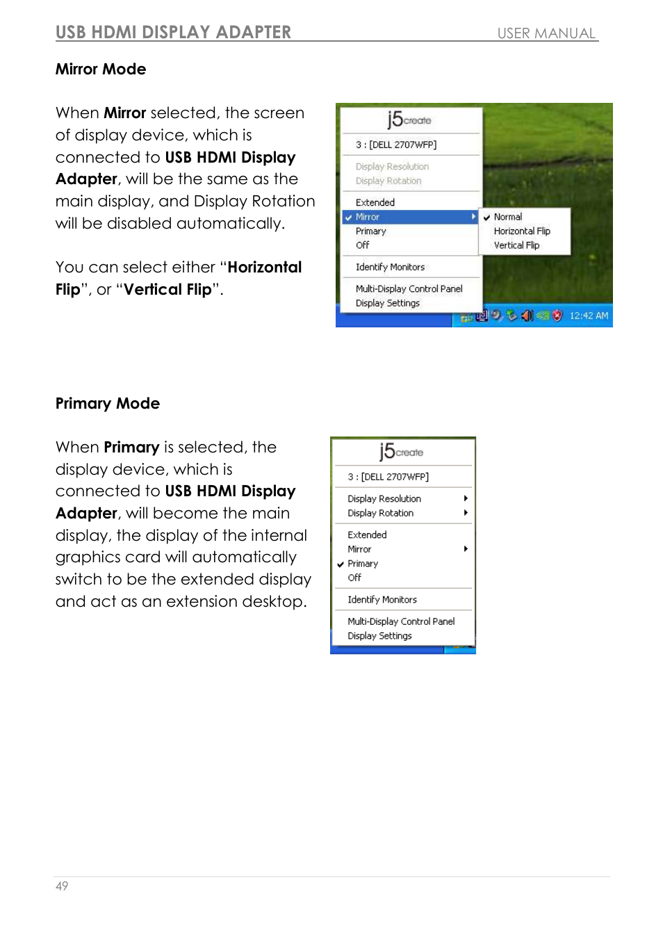Usb hdmi display adapter | j5 create JUA250 - USB 2.0 HDMI Display Adapter User Manual | Page 50 / 497