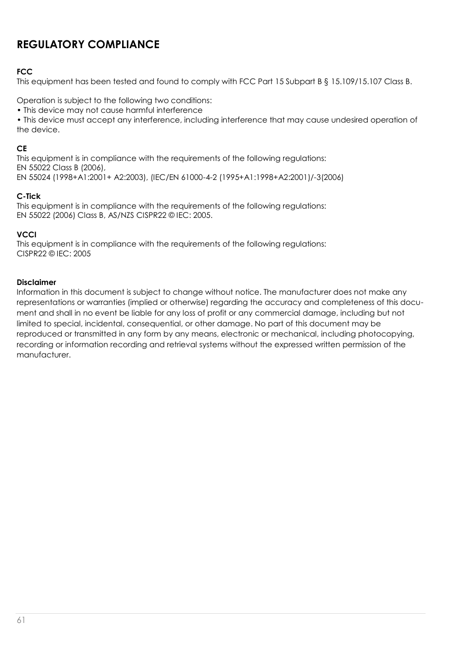 Regulatory compliance | j5 create JUA250 - USB 2.0 HDMI Display Adapter User Manual | Page 62 / 497