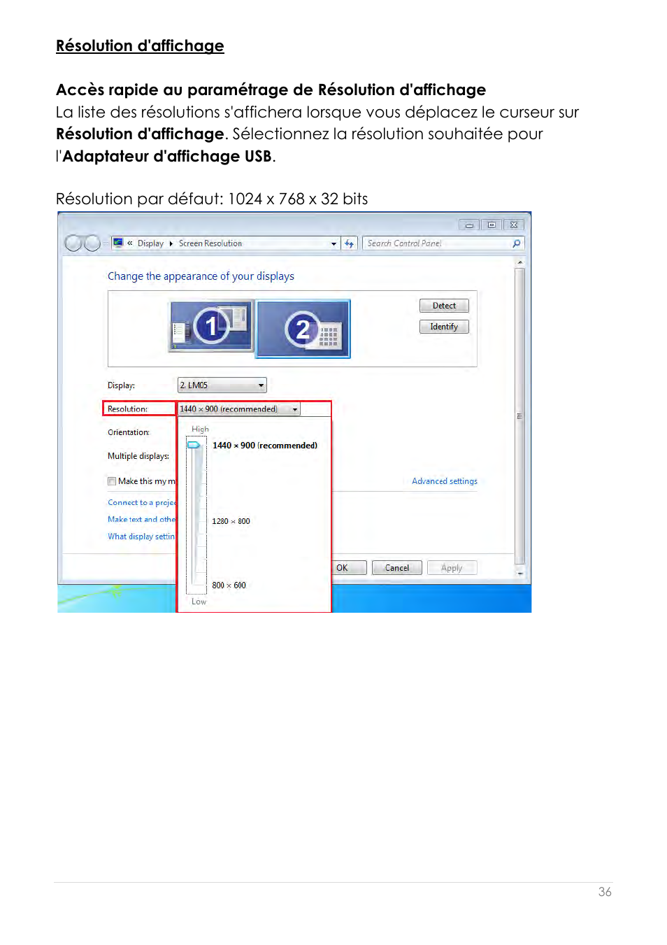 Résolution d'affichage | j5 create JUA210 - USB 2.0 VGA Display Adapter User Manual | Page 101 / 444