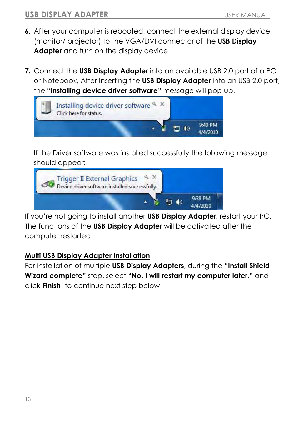 Usb display adapter | j5 create JUA210 - USB 2.0 VGA Display Adapter User Manual | Page 14 / 444