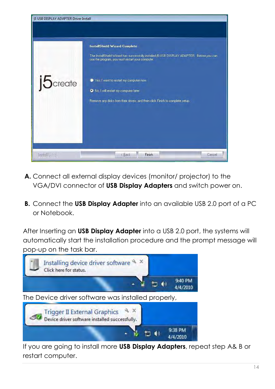 j5 create JUA210 - USB 2.0 VGA Display Adapter User Manual | Page 15 / 444