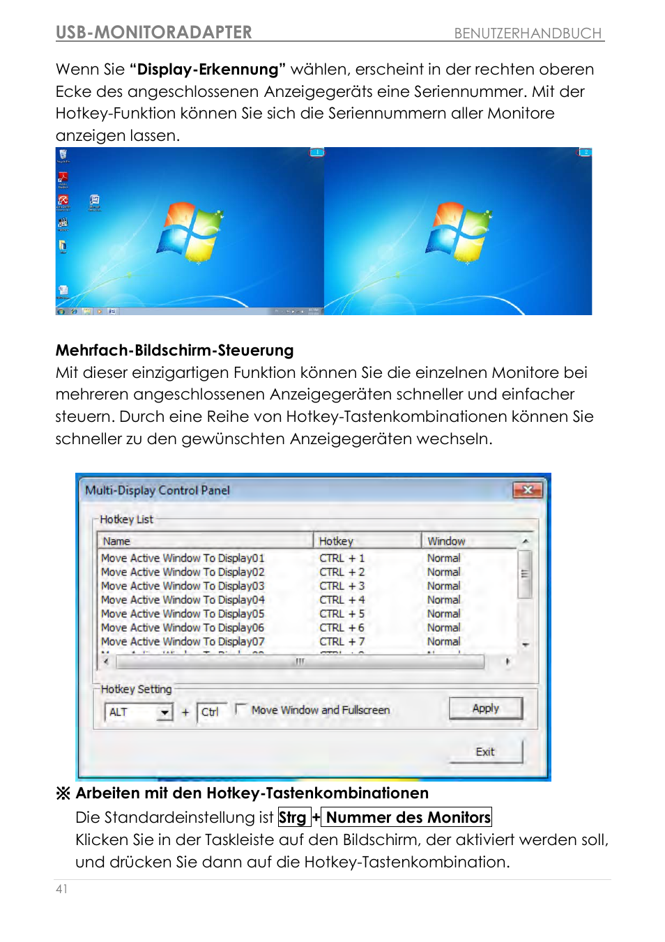 Mehrfach-bildschirm-steuerung, Usb-monitoradapter | j5 create JUA210 - USB 2.0 VGA Display Adapter User Manual | Page 168 / 444
