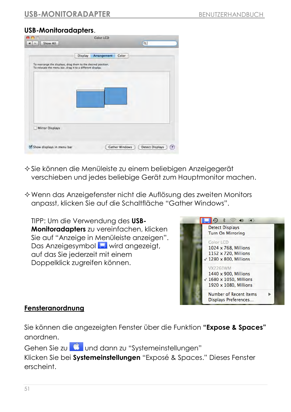 Fensteranordnung, Usb-monitoradapter | j5 create JUA210 - USB 2.0 VGA Display Adapter User Manual | Page 178 / 444