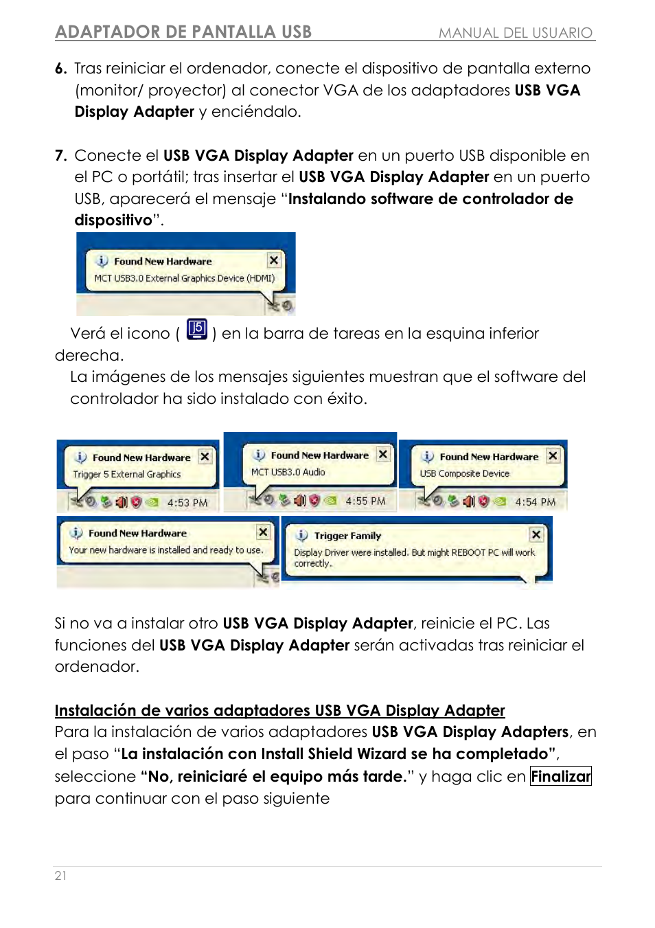 Adaptador de pantalla usb | j5 create JUA210 - USB 2.0 VGA Display Adapter User Manual | Page 208 / 444