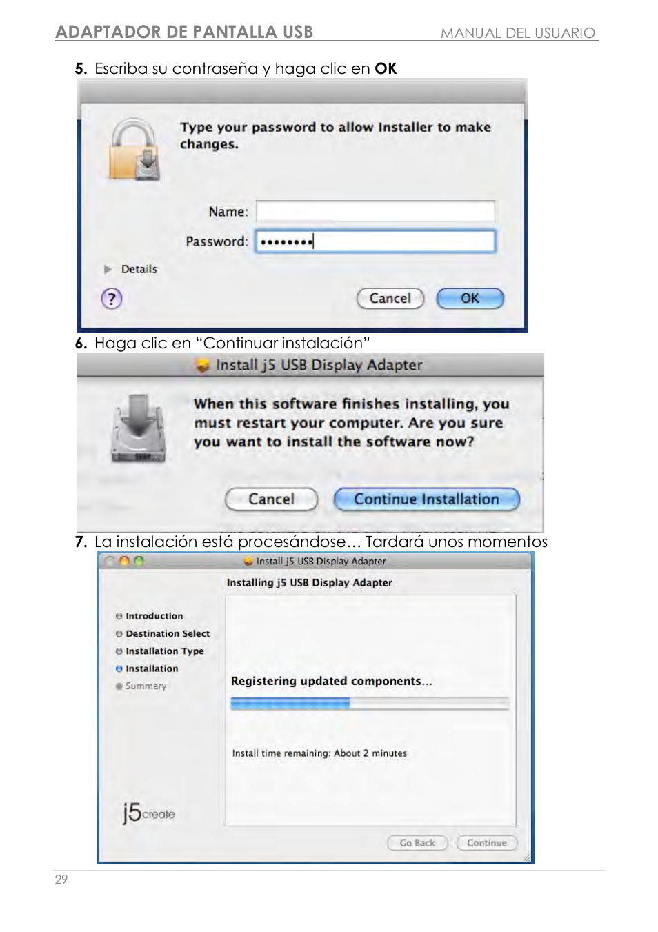 Adaptador de pantalla usb | j5 create JUA210 - USB 2.0 VGA Display Adapter User Manual | Page 216 / 444