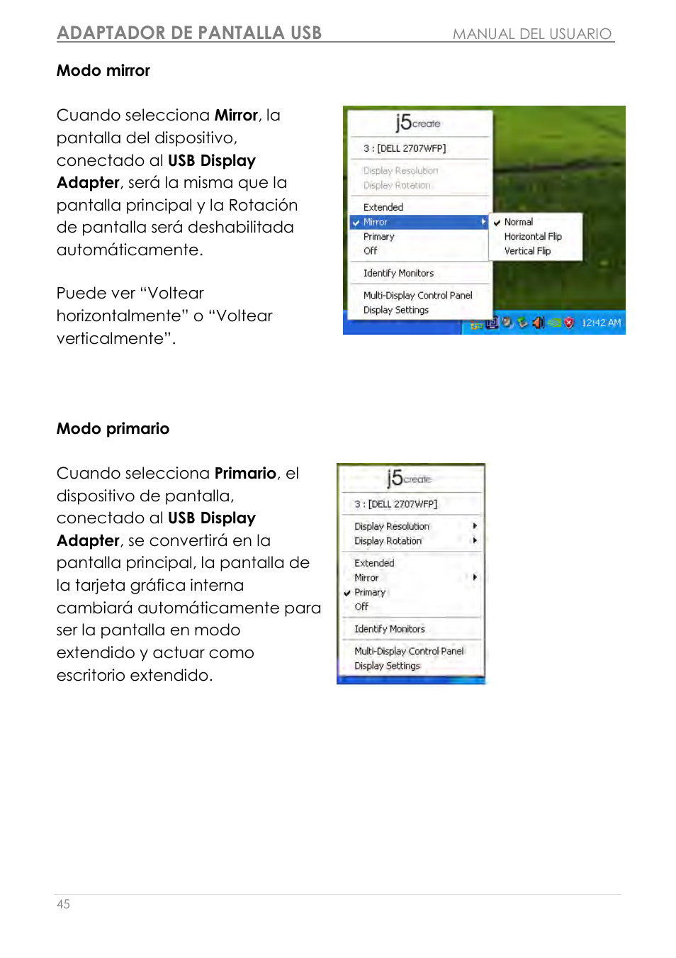 Adaptador de pantalla usb | j5 create JUA210 - USB 2.0 VGA Display Adapter User Manual | Page 232 / 444