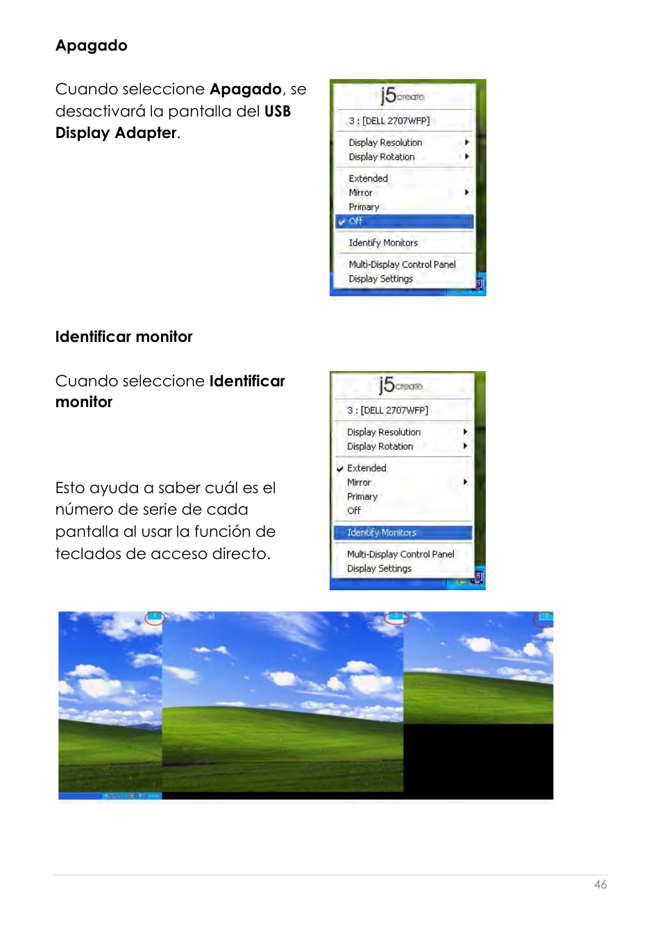 Identificar monitor | j5 create JUA210 - USB 2.0 VGA Display Adapter User Manual | Page 233 / 444