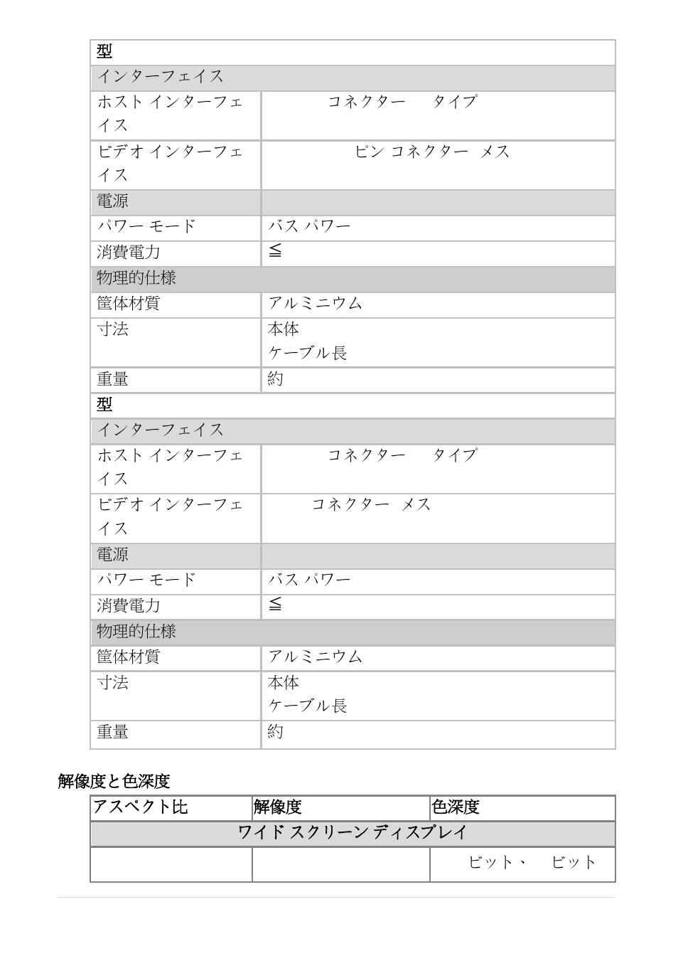 解像度と色深度 | j5 create JUA210 - USB 2.0 VGA Display Adapter User Manual | Page 253 / 444