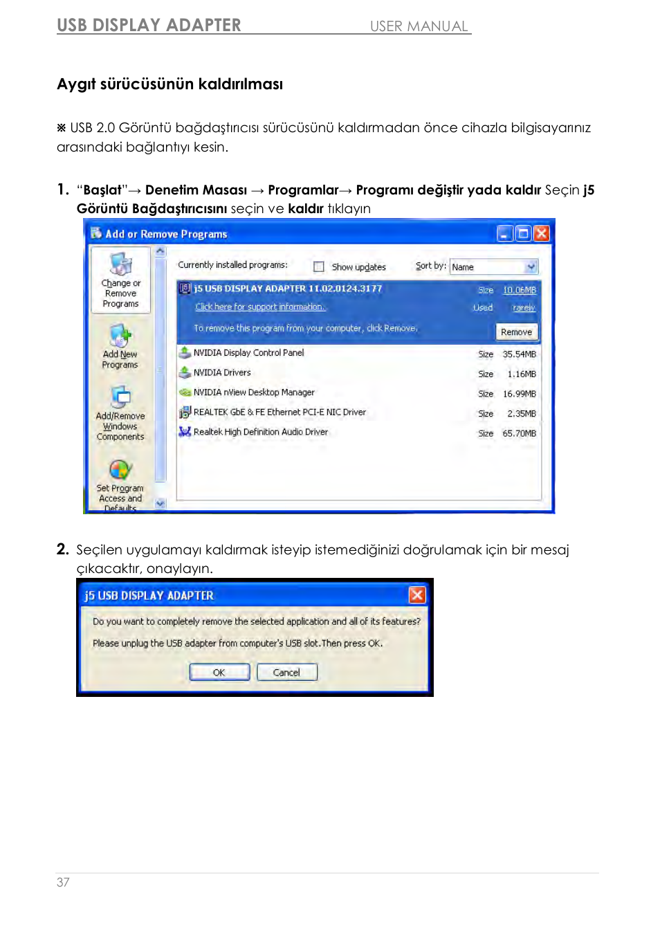 Usb display adapter | j5 create JUA210 - USB 2.0 VGA Display Adapter User Manual | Page 409 / 444