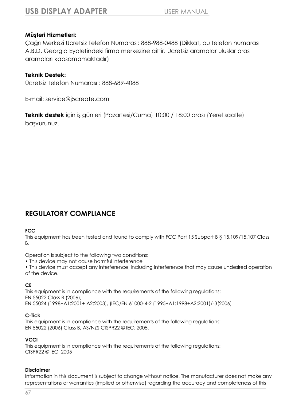 Usb display adapter | j5 create JUA210 - USB 2.0 VGA Display Adapter User Manual | Page 439 / 444