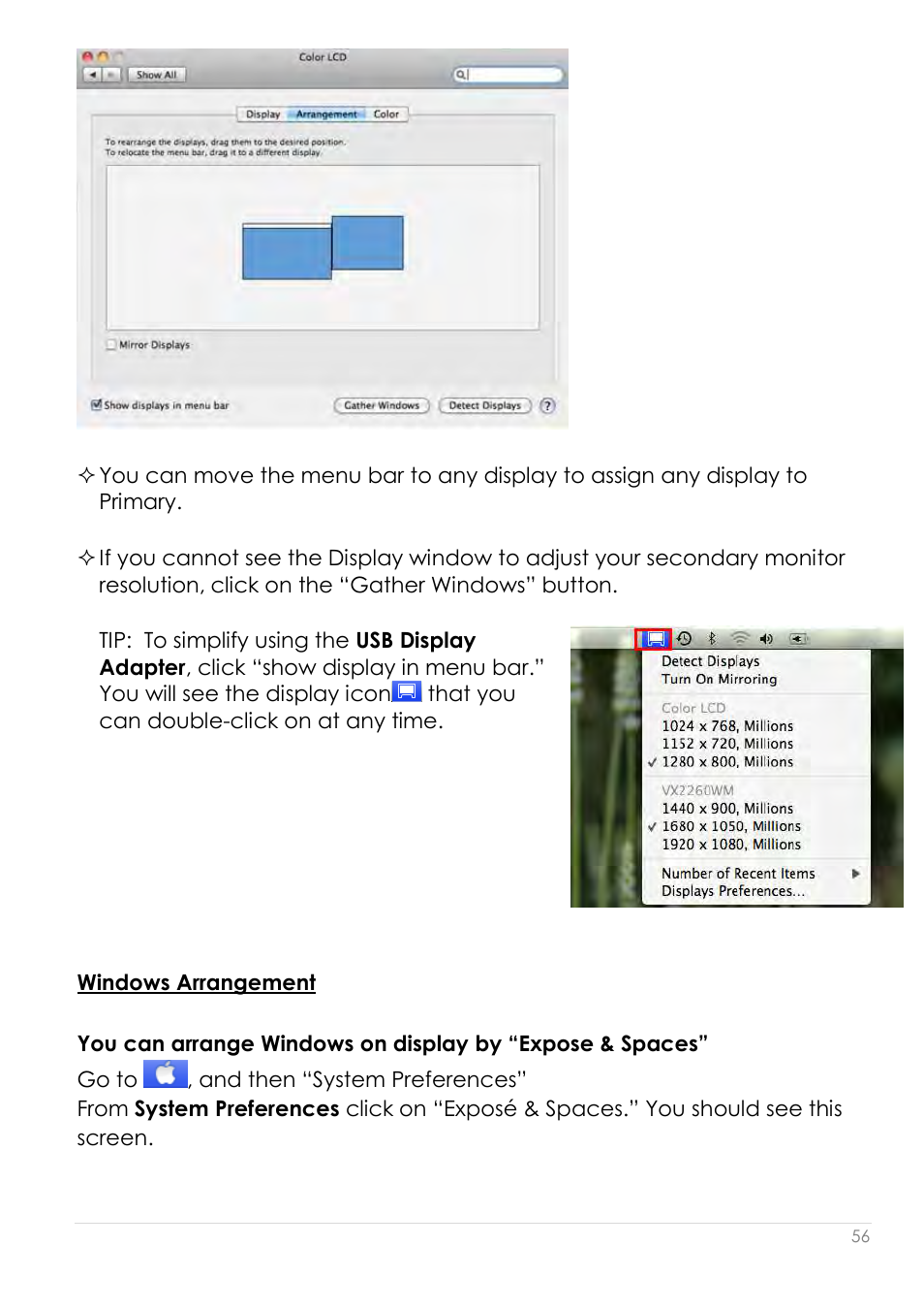 Windows arrangement | j5 create JUA210 - USB 2.0 VGA Display Adapter User Manual | Page 57 / 444