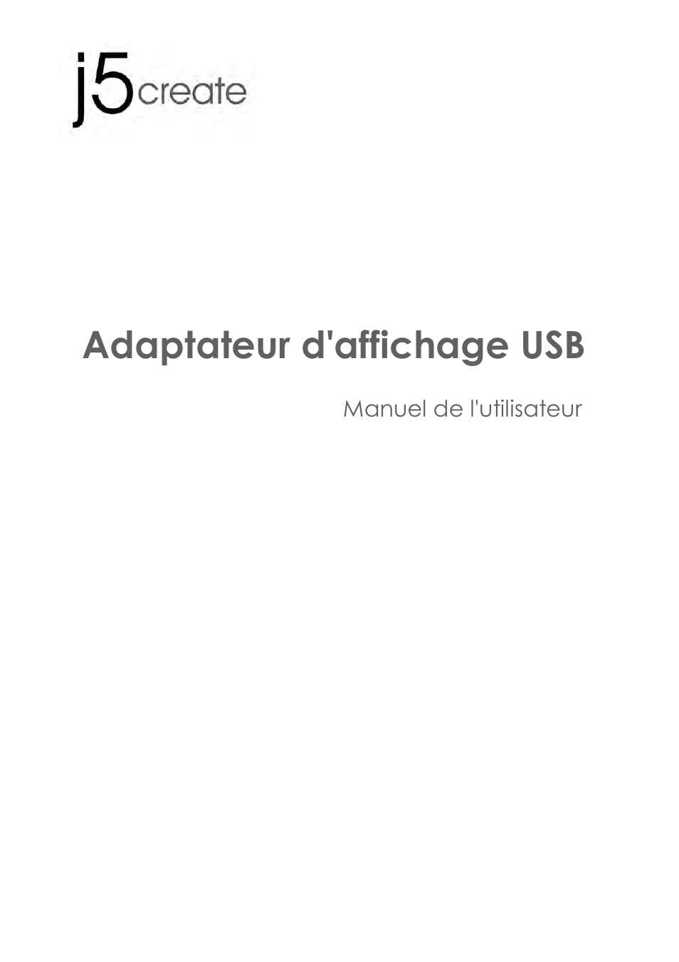 Jua210.230_manual_french_20121120, Manuel de l'utilisateur, Adaptateur d'affichage usb | j5 create JUA210 - USB 2.0 VGA Display Adapter User Manual | Page 66 / 444