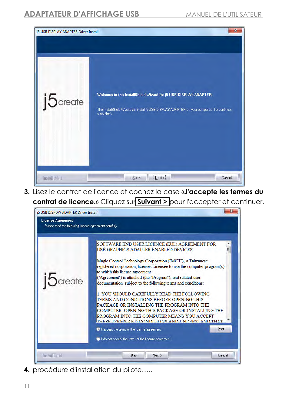 Adaptateur d'affichage usb | j5 create JUA210 - USB 2.0 VGA Display Adapter User Manual | Page 76 / 444