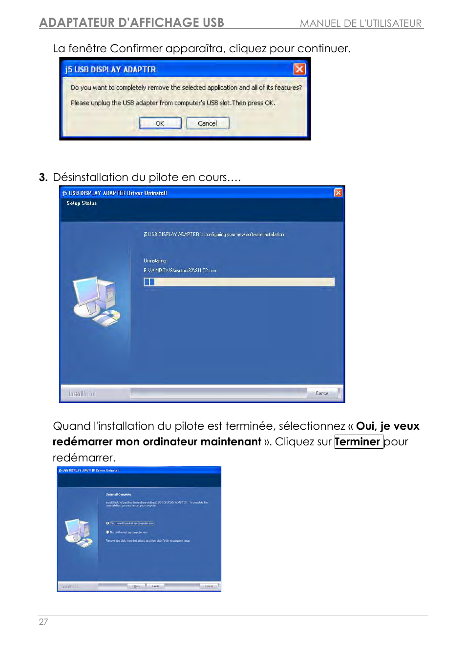 Adaptateur d'affichage usb | j5 create JUA210 - USB 2.0 VGA Display Adapter User Manual | Page 92 / 444