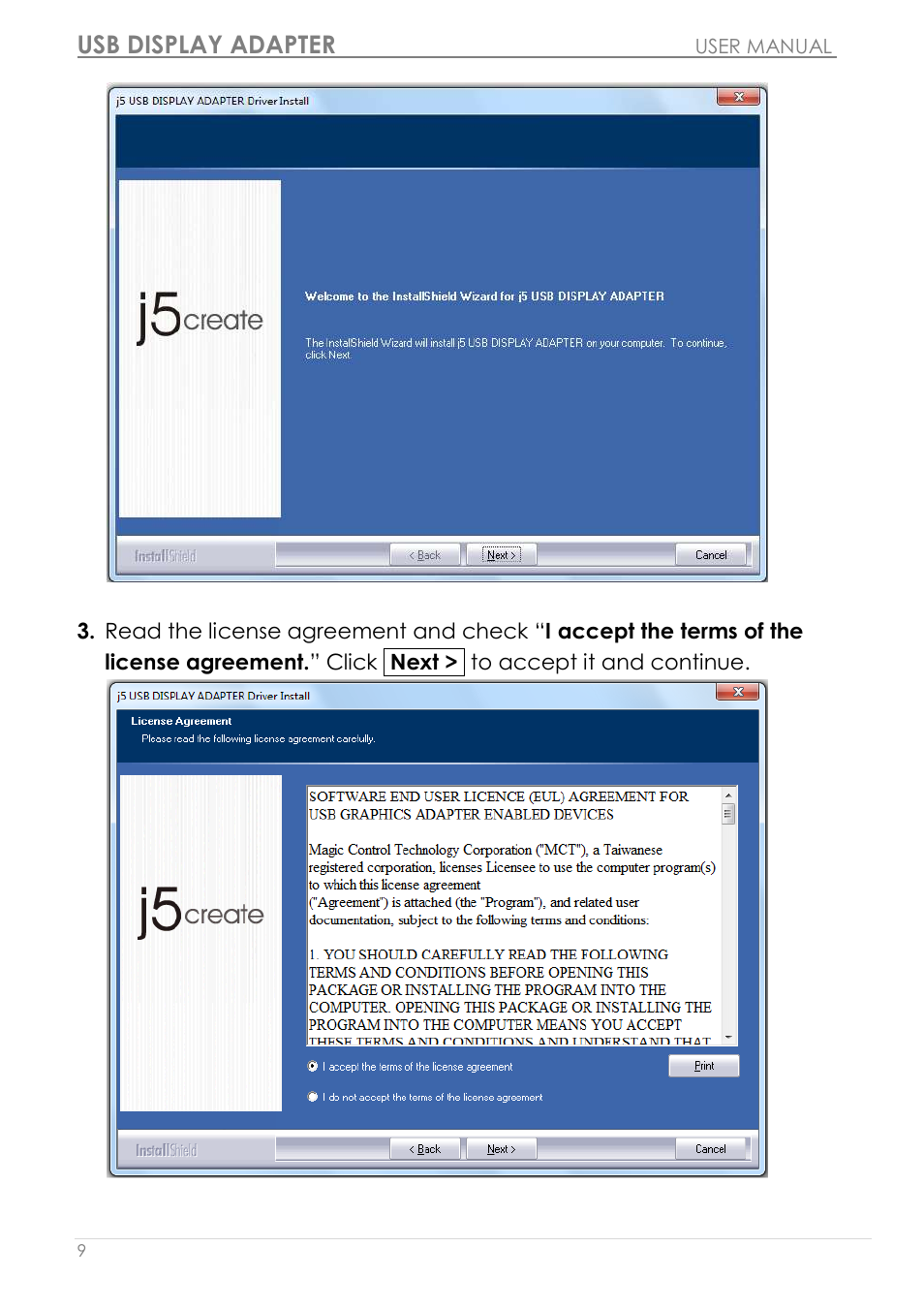 Usb display adapter | j5 create JUA190 - USB 2.0 VGA Display Adapter User Manual | Page 10 / 250