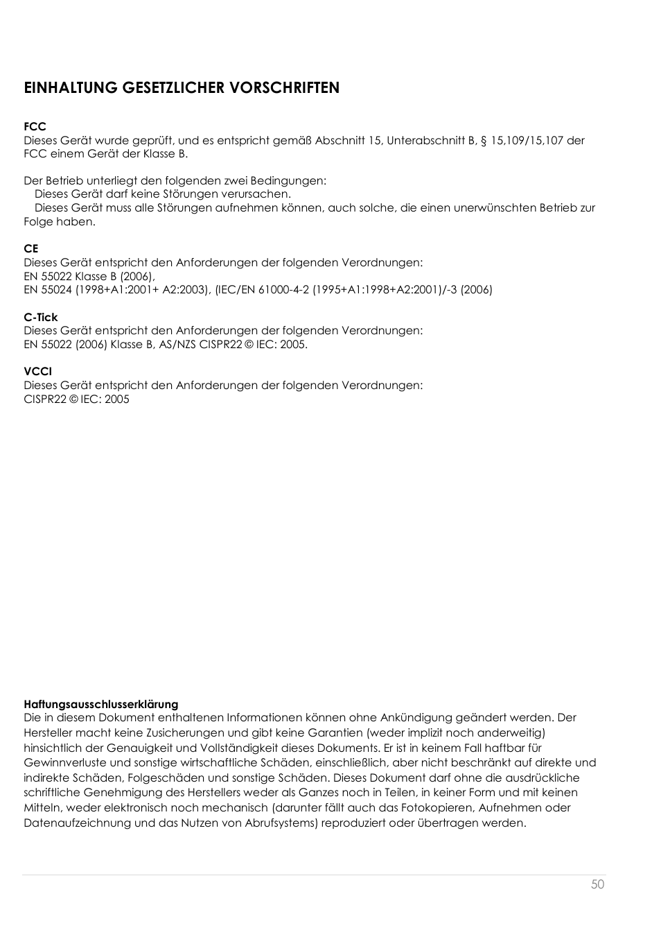 Einhaltung gesetzlicher vorschriften | j5 create JUA190 - USB 2.0 VGA Display Adapter User Manual | Page 147 / 250
