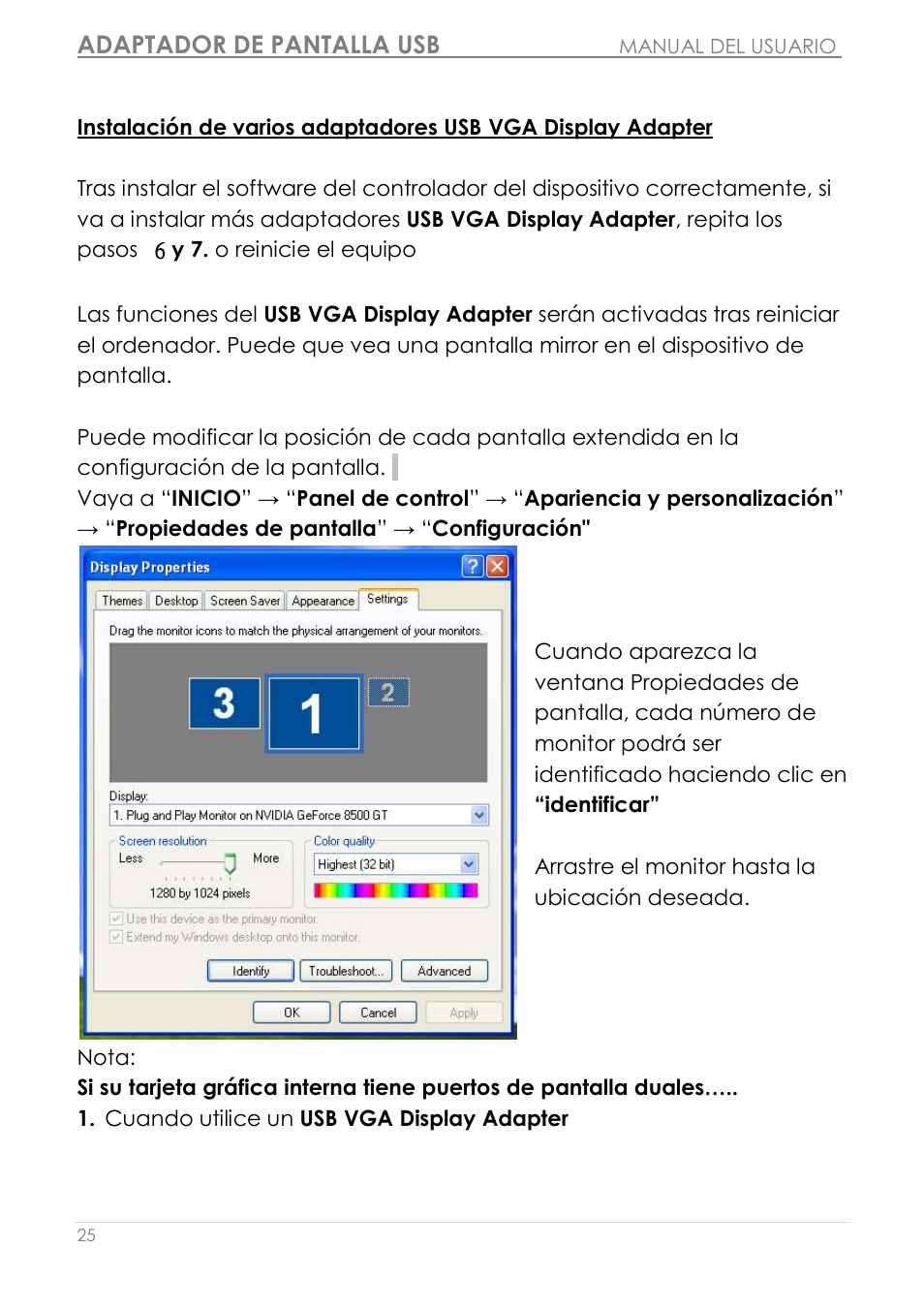 Adaptador de pantalla usb | j5 create JUA190 - USB 2.0 VGA Display Adapter User Manual | Page 174 / 250