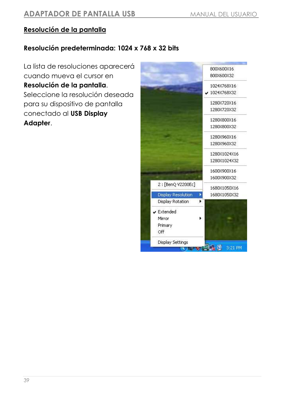 Adaptador de pantalla usb | j5 create JUA190 - USB 2.0 VGA Display Adapter User Manual | Page 188 / 250
