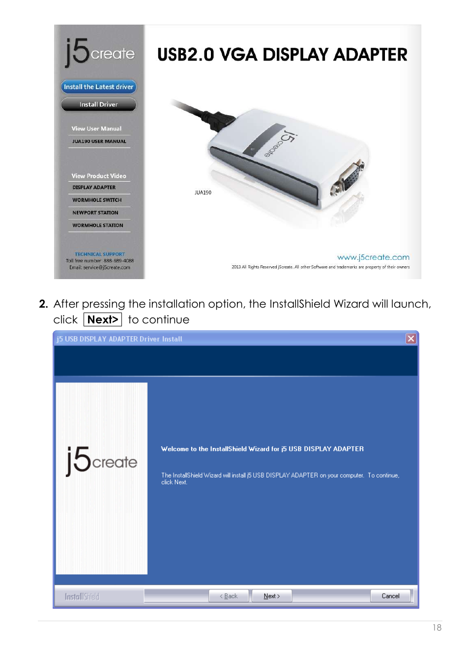 j5 create JUA190 - USB 2.0 VGA Display Adapter User Manual | Page 19 / 250