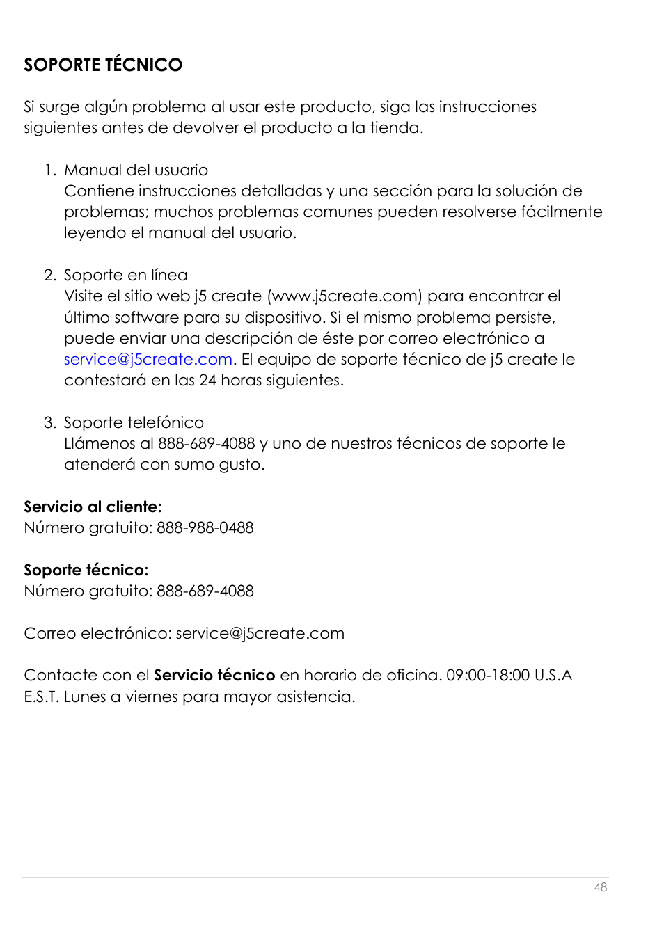 Soporte técnico | j5 create JUA190 - USB 2.0 VGA Display Adapter User Manual | Page 197 / 250