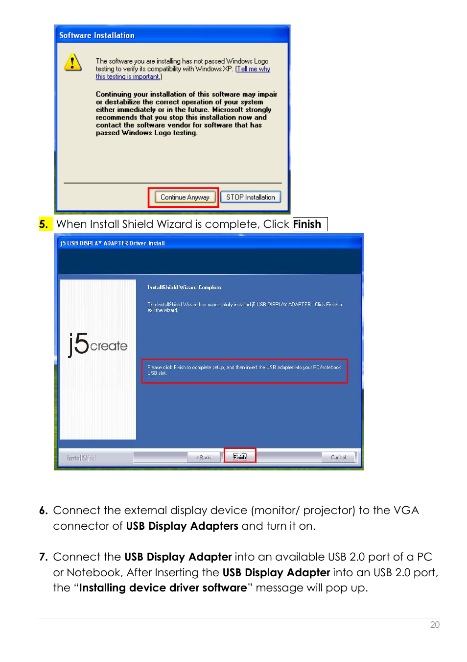j5 create JUA190 - USB 2.0 VGA Display Adapter User Manual | Page 21 / 250