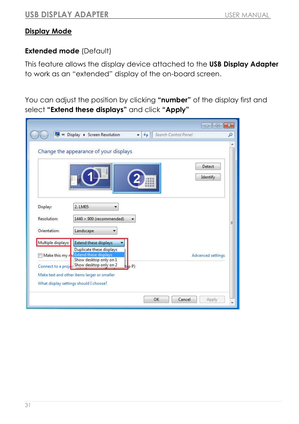 Usb display adapter | j5 create JUA190 - USB 2.0 VGA Display Adapter User Manual | Page 32 / 250