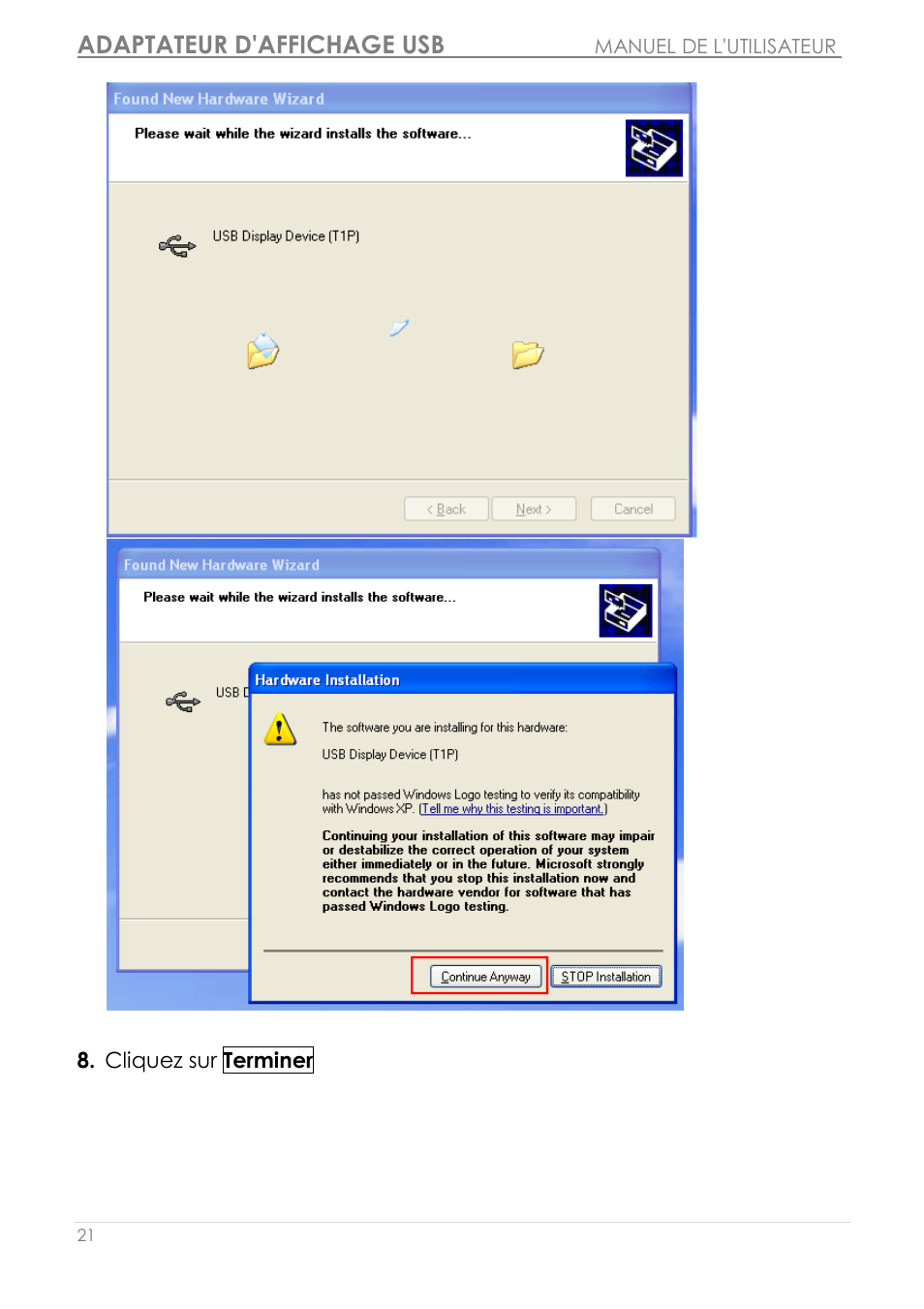 Adaptateur d'affichage usb | j5 create JUA190 - USB 2.0 VGA Display Adapter User Manual | Page 70 / 250