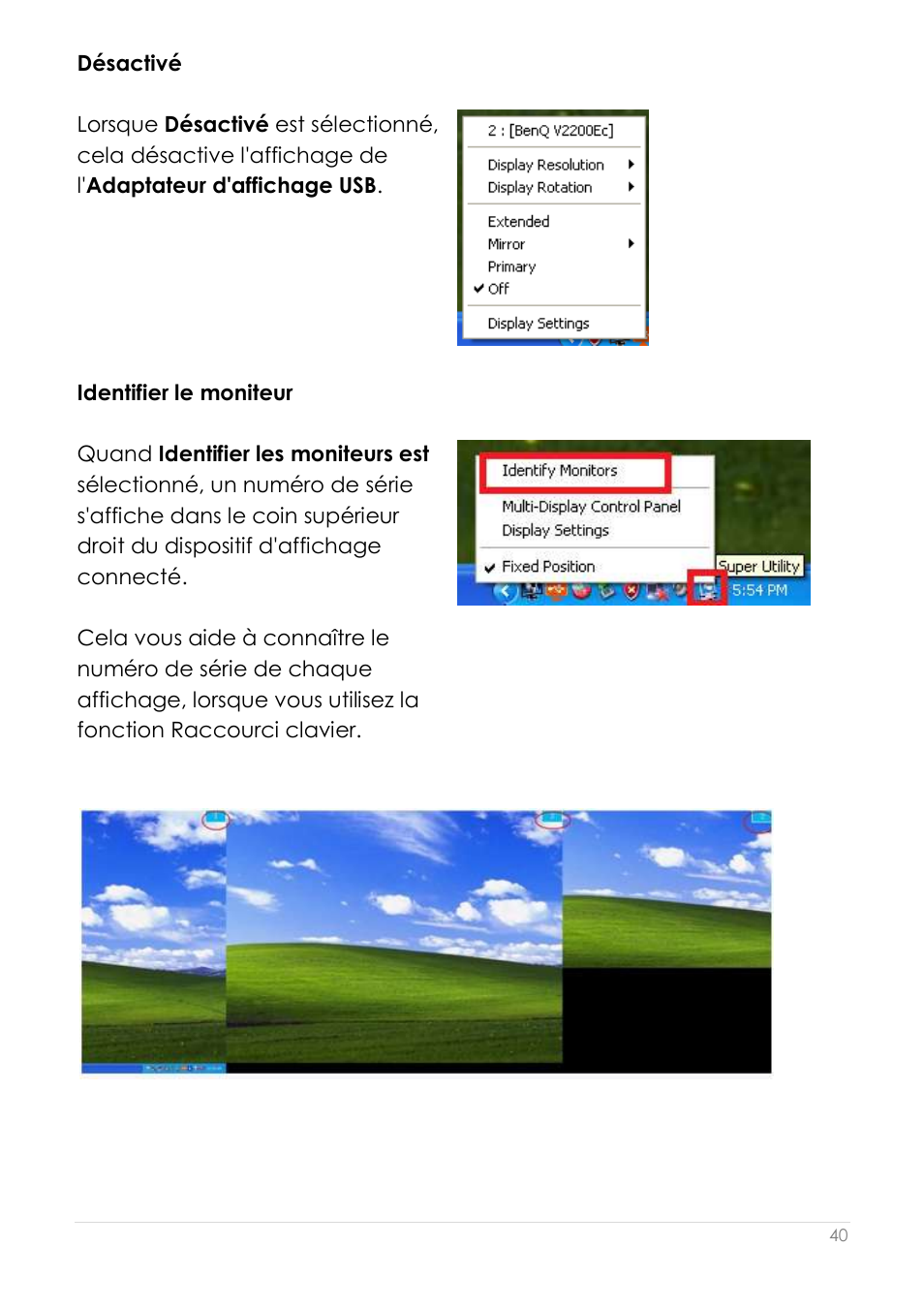Identifier le moniteur | j5 create JUA190 - USB 2.0 VGA Display Adapter User Manual | Page 89 / 250