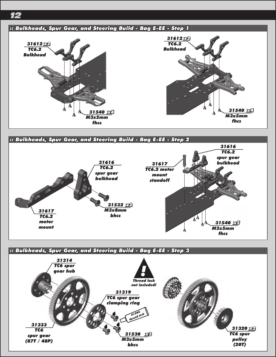 Team Associated TC6.2 User Manual | Page 12 / 42