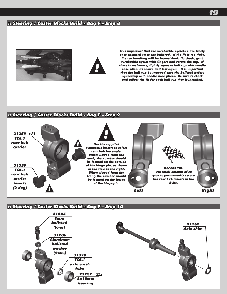 Team Associated TC6.2 User Manual | Page 19 / 42