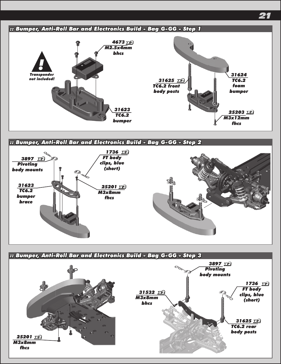 Team Associated TC6.2 User Manual | Page 21 / 42