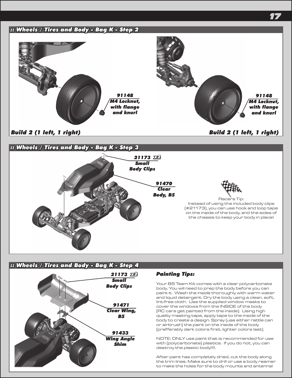 Team Associated RC10B5 User Manual | Page 17 / 34