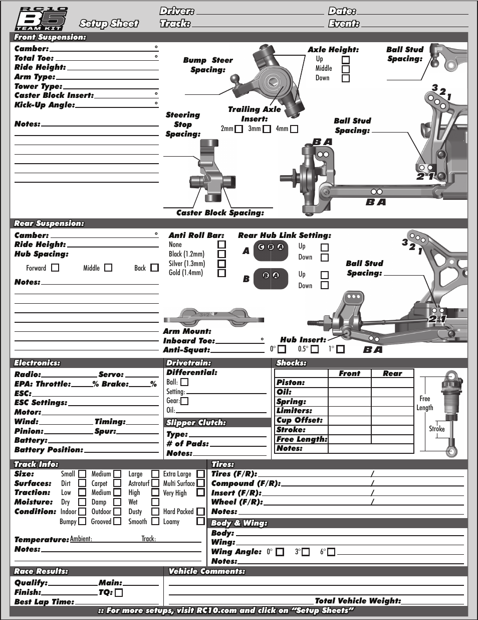 Team Associated RC10B5 User Manual | Page 33 / 34