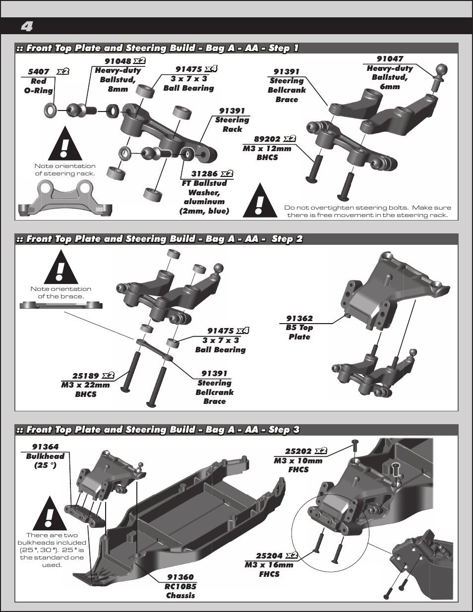 Team Associated RC10B5 User Manual | Page 4 / 34