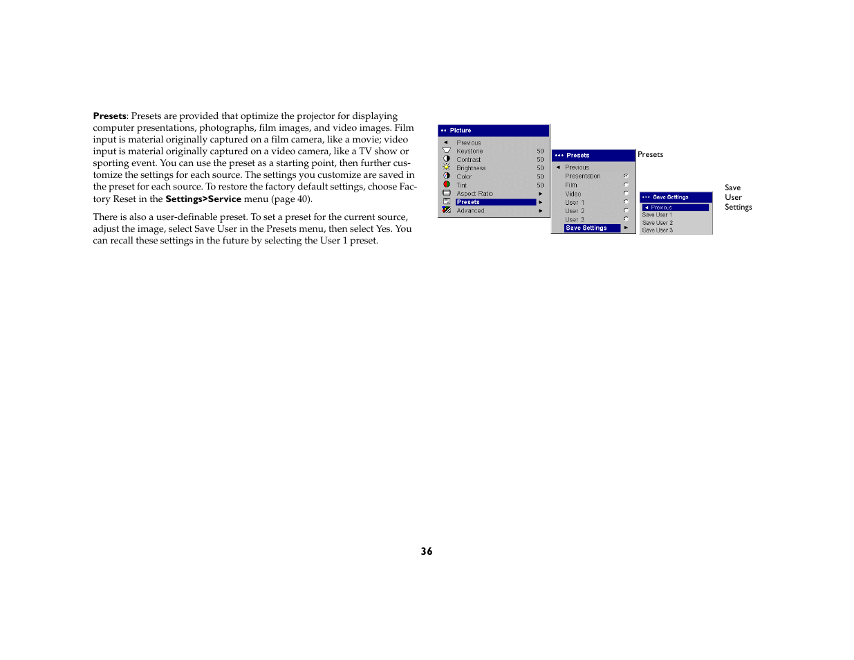 Ask Proxima C130 User Manual | Page 36 / 50