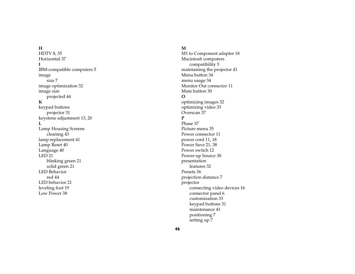 Ask Proxima C130 User Manual | Page 46 / 50