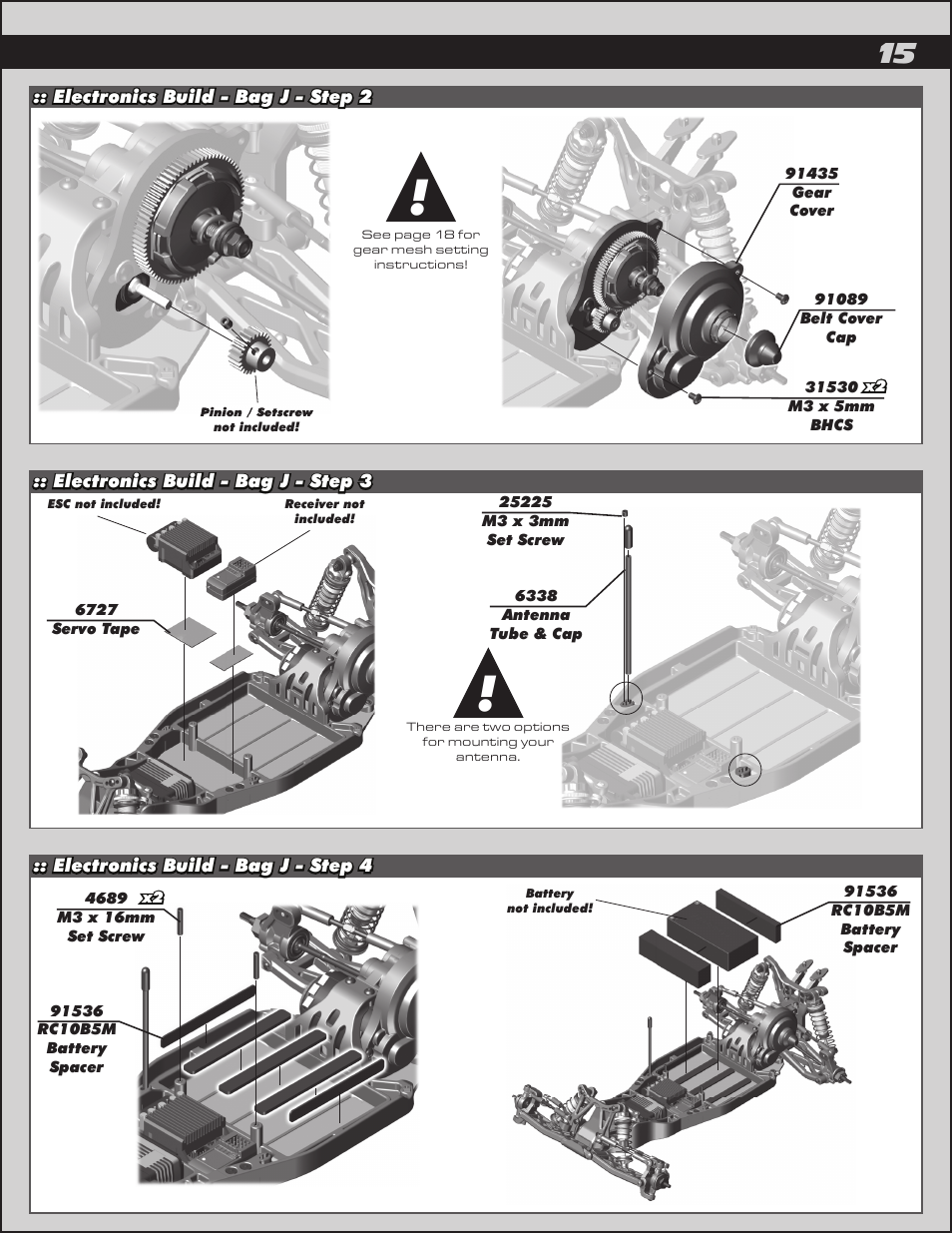 Team Associated RC10B5M User Manual | Page 15 / 34