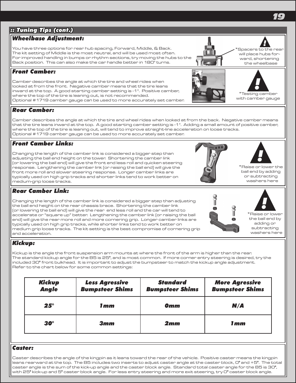 Team Associated RC10B5M User Manual | Page 19 / 34