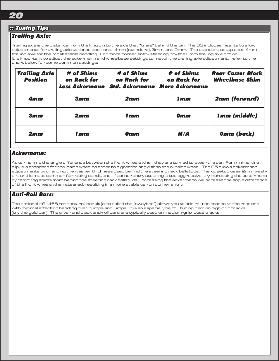 Team Associated RC10B5M User Manual | Page 20 / 34