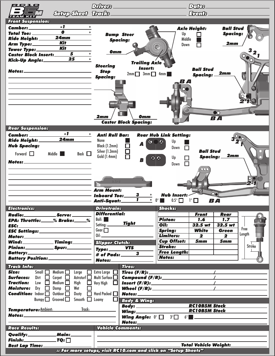 Team Associated RC10B5M User Manual | Page 31 / 34