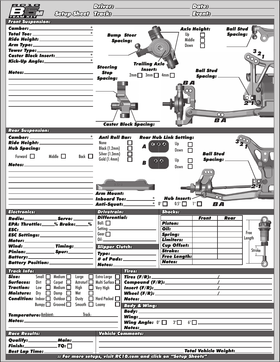 Team Associated RC10B5M User Manual | Page 33 / 34